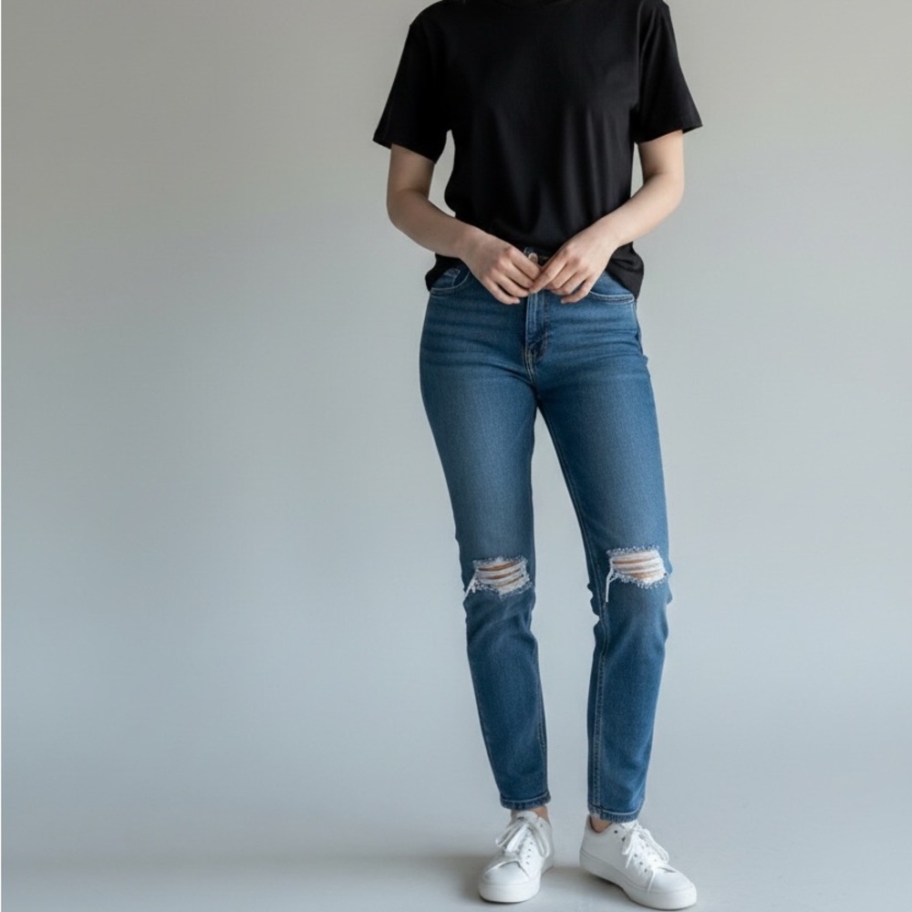 Flying Monkey Blue Ripped Skinny Jeans